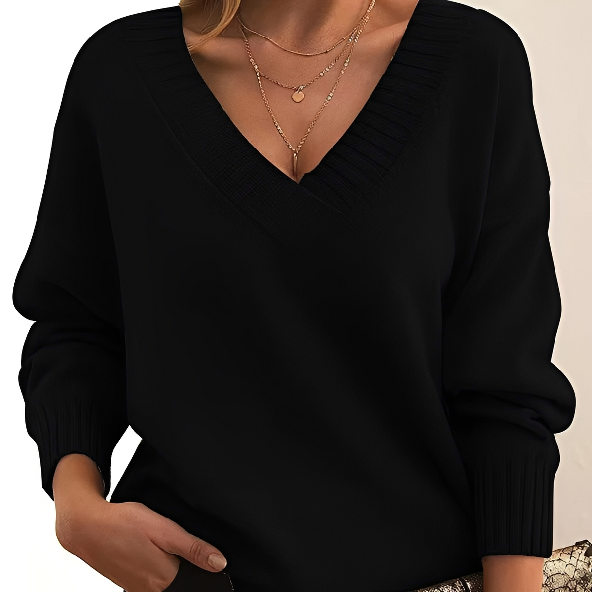Mollie - Suéter cálido y elegante con cuello en V