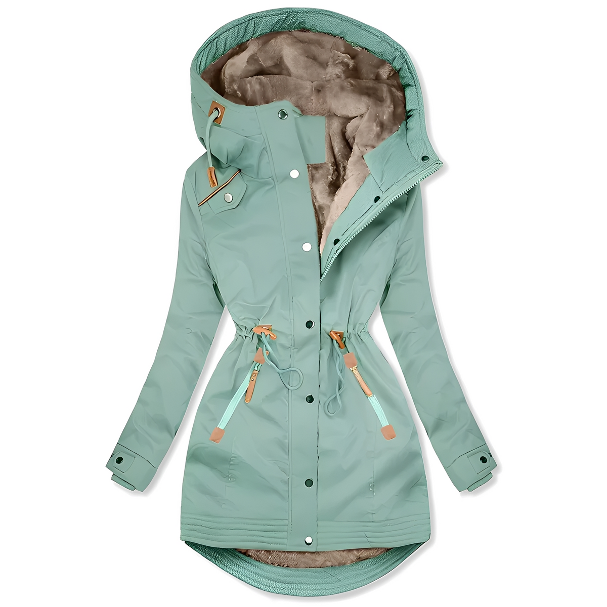 Lavena - Abrigo con capucha, elegante y cómodo