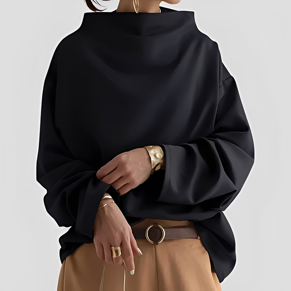 Romayne - Suéter de cuello alto elegante y chic