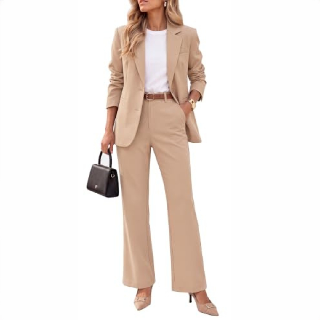 Johara - Conjunto casual compuesto por blazer y pantalón