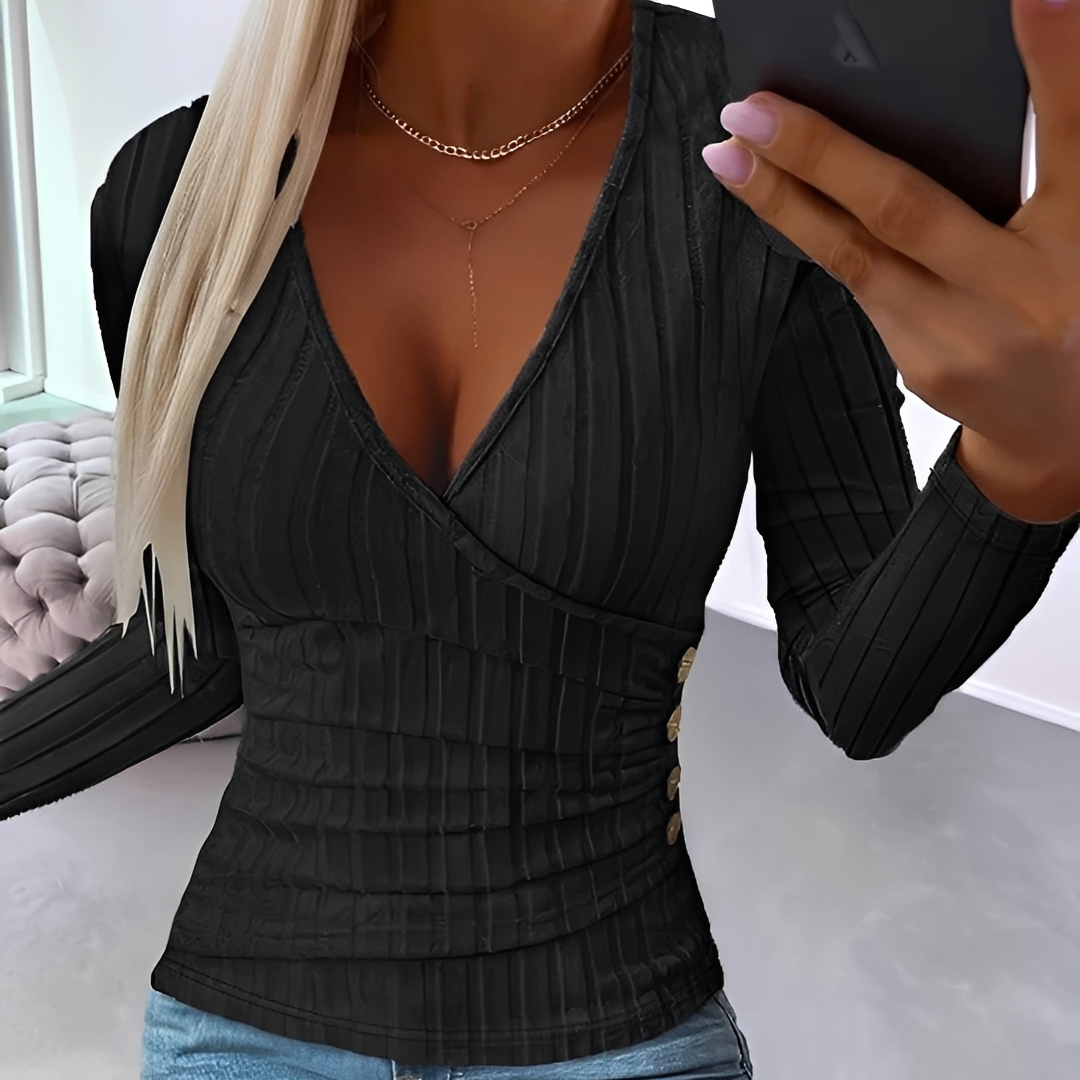 Annie - Suéter elegante y acogedor con cuello en V