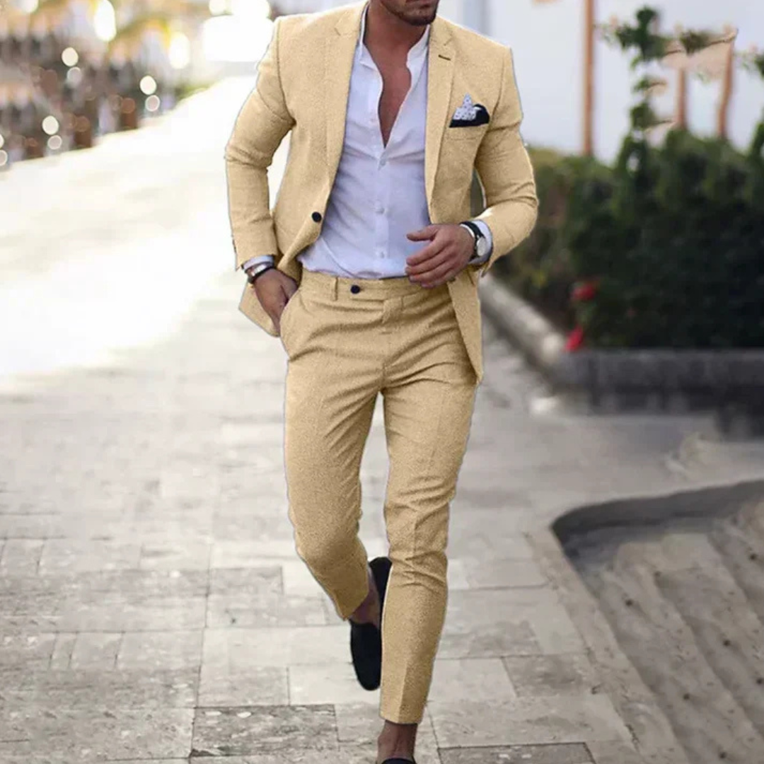 Asher - Conjunto de traje con pantalón, estilo casual