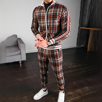 Neal - Conjunto estiloso de pantalones con patrón de cuadros