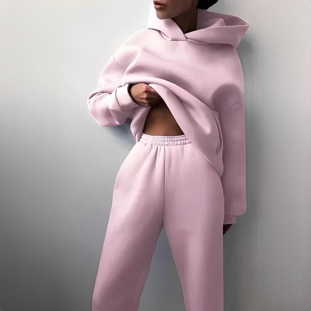 Adelia - Juego de sudadera con capucha cómodo y cálido
