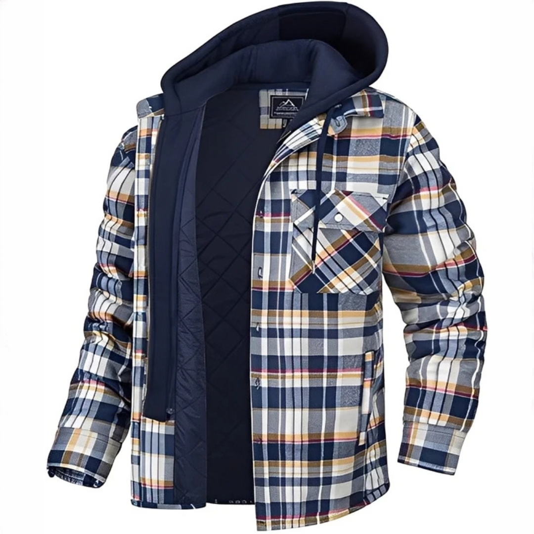 Cole - Chaqueta de cuadros acogedora
