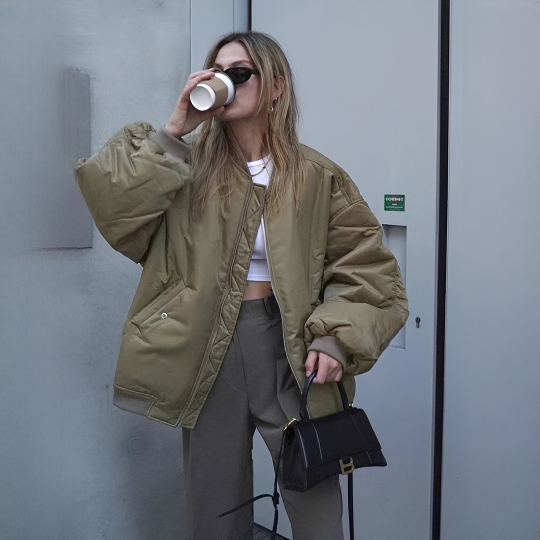 Fellaine - Chaqueta bomber oversize acogedora