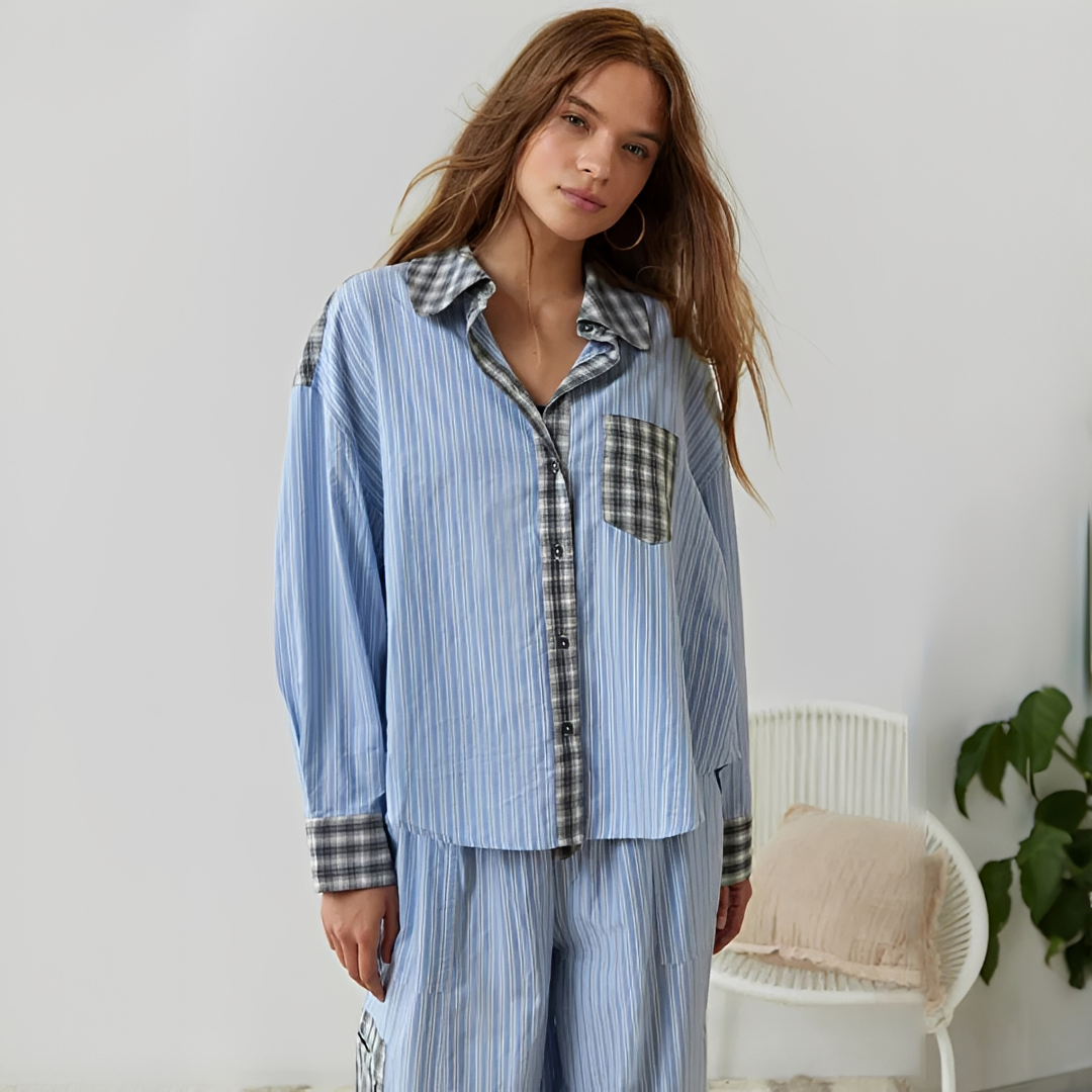 Ellenora - Conjunto de pijama cómodo y cálido