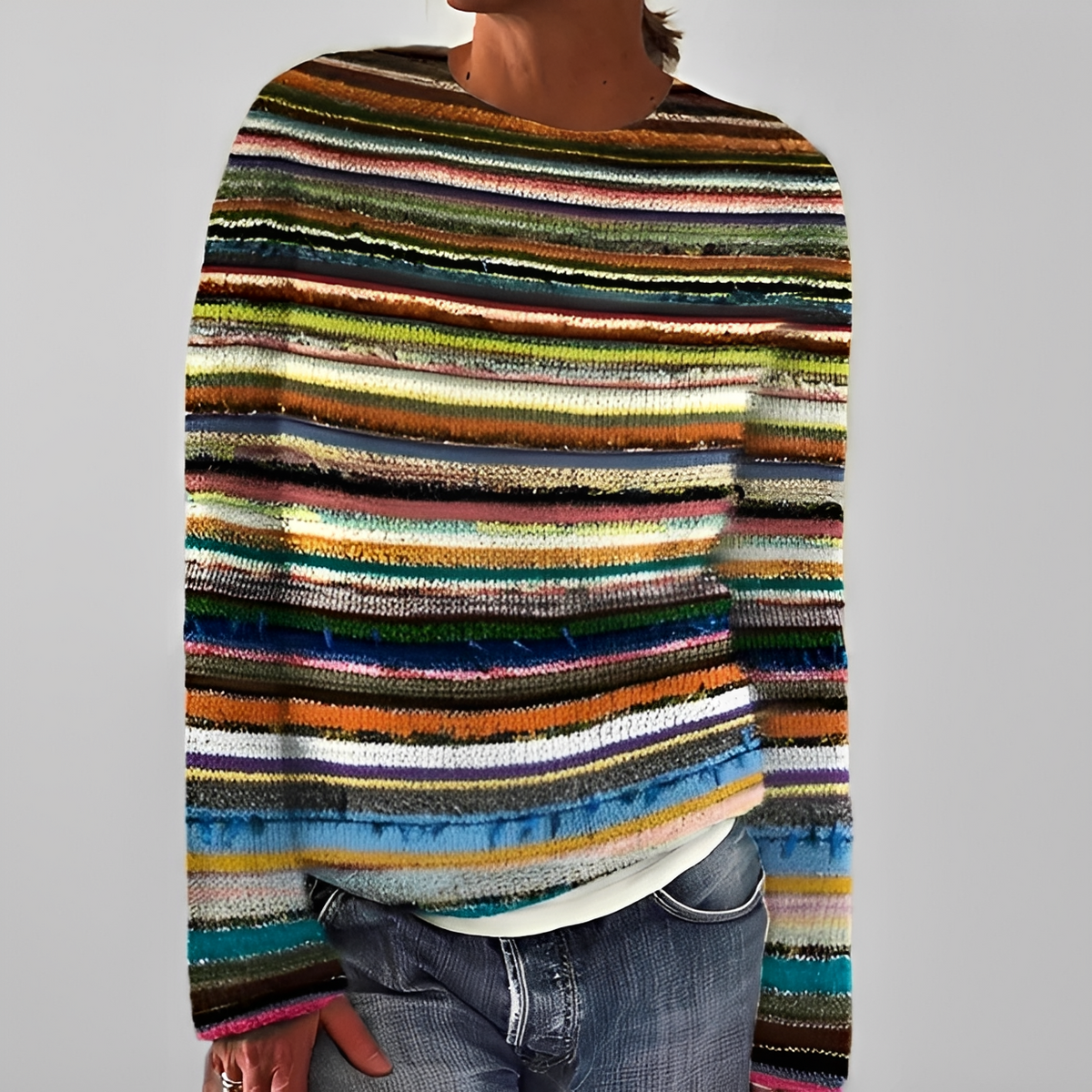 Liliane - Suéter elegante con cuello redondo