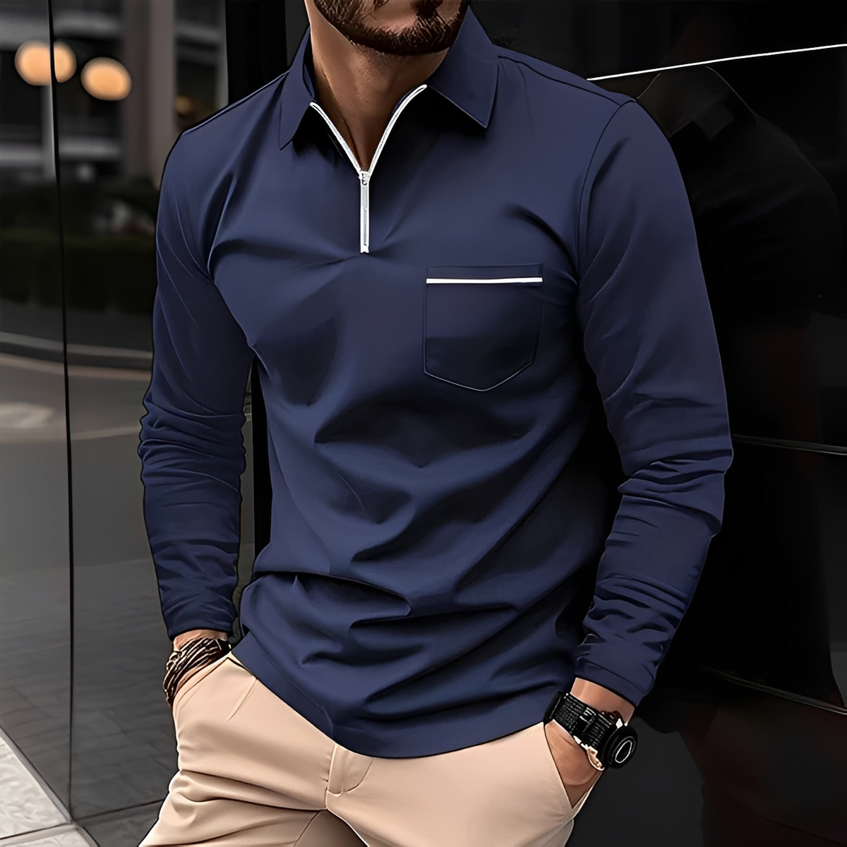 Randelle - Camisa casual de manga larga
