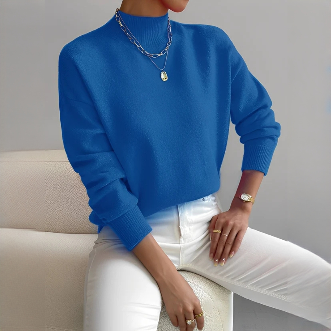 Rosbell - Suéter de cuello alto elegante y chic