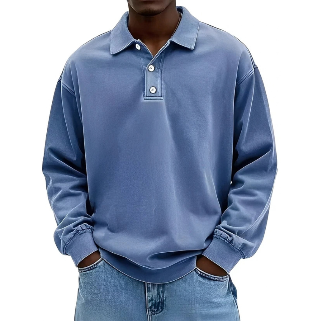 Clayton - Camisa de manga larga tradicional y acogedora
