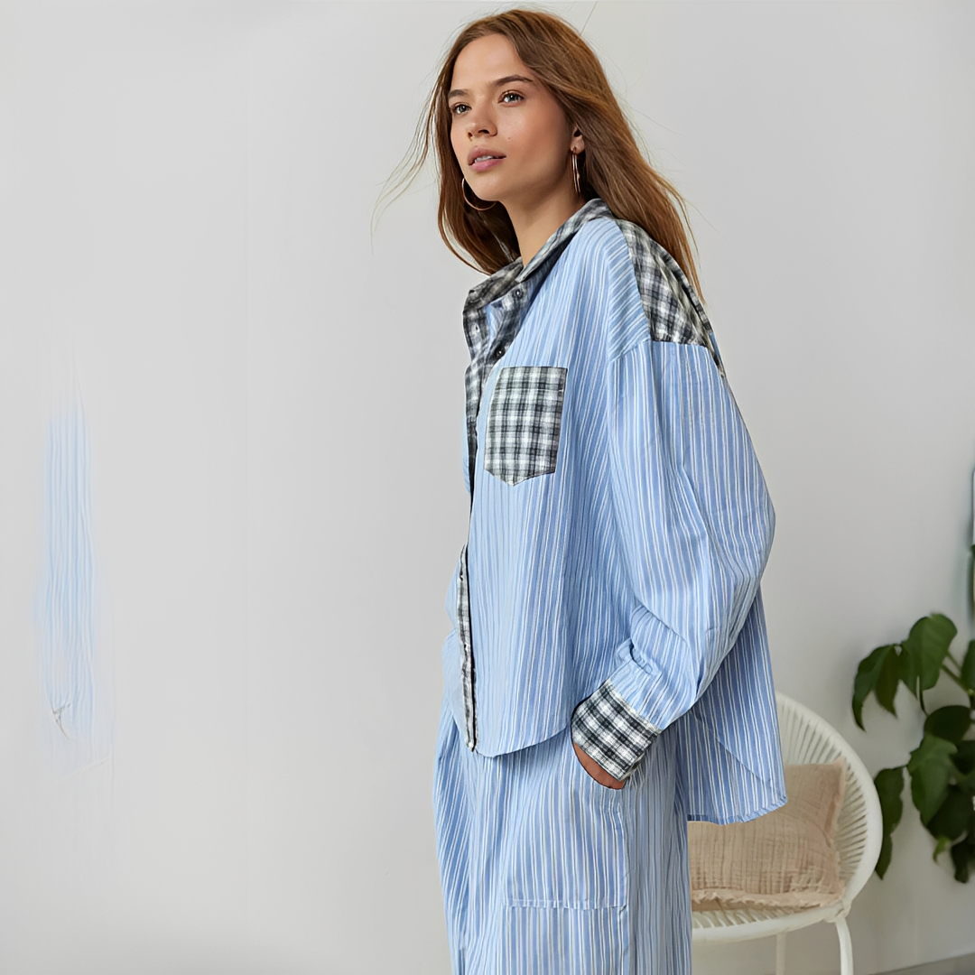 Ellenora - Conjunto de pijama cómodo y cálido