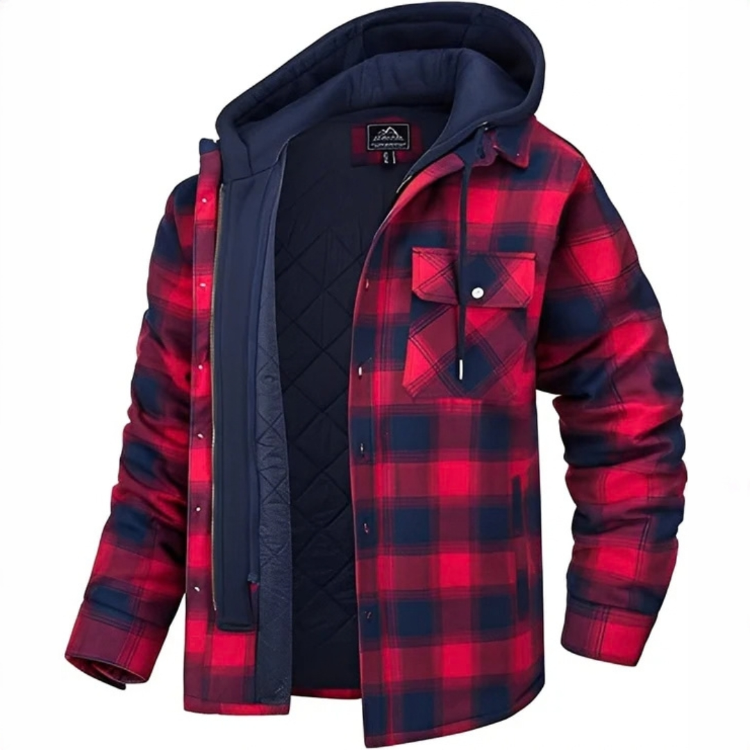 Cole - Chaqueta de cuadros acogedora