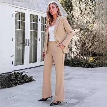 Johara - Conjunto casual compuesto por blazer y pantalón