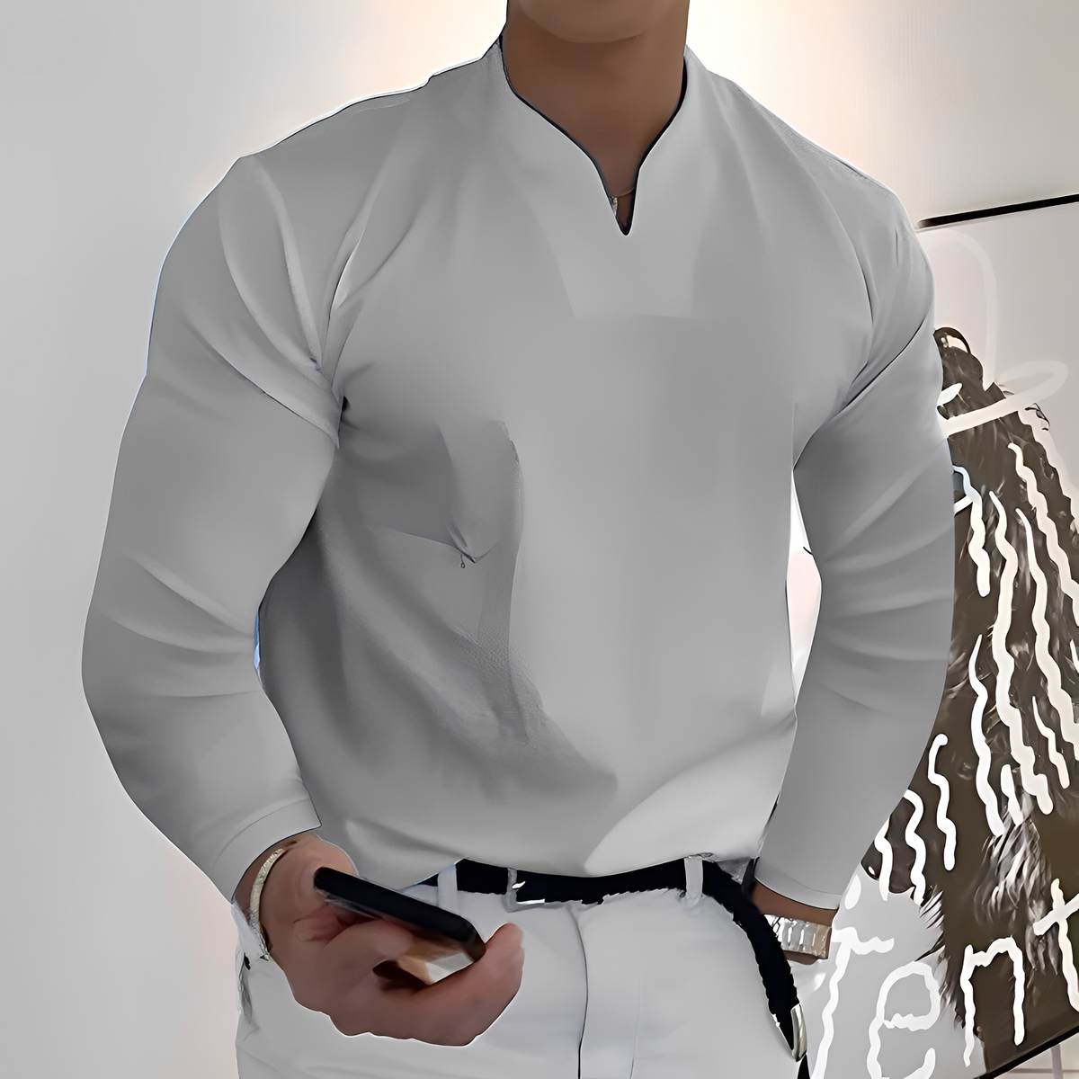 Corentin - Camisa de manga larga, suave y cálida