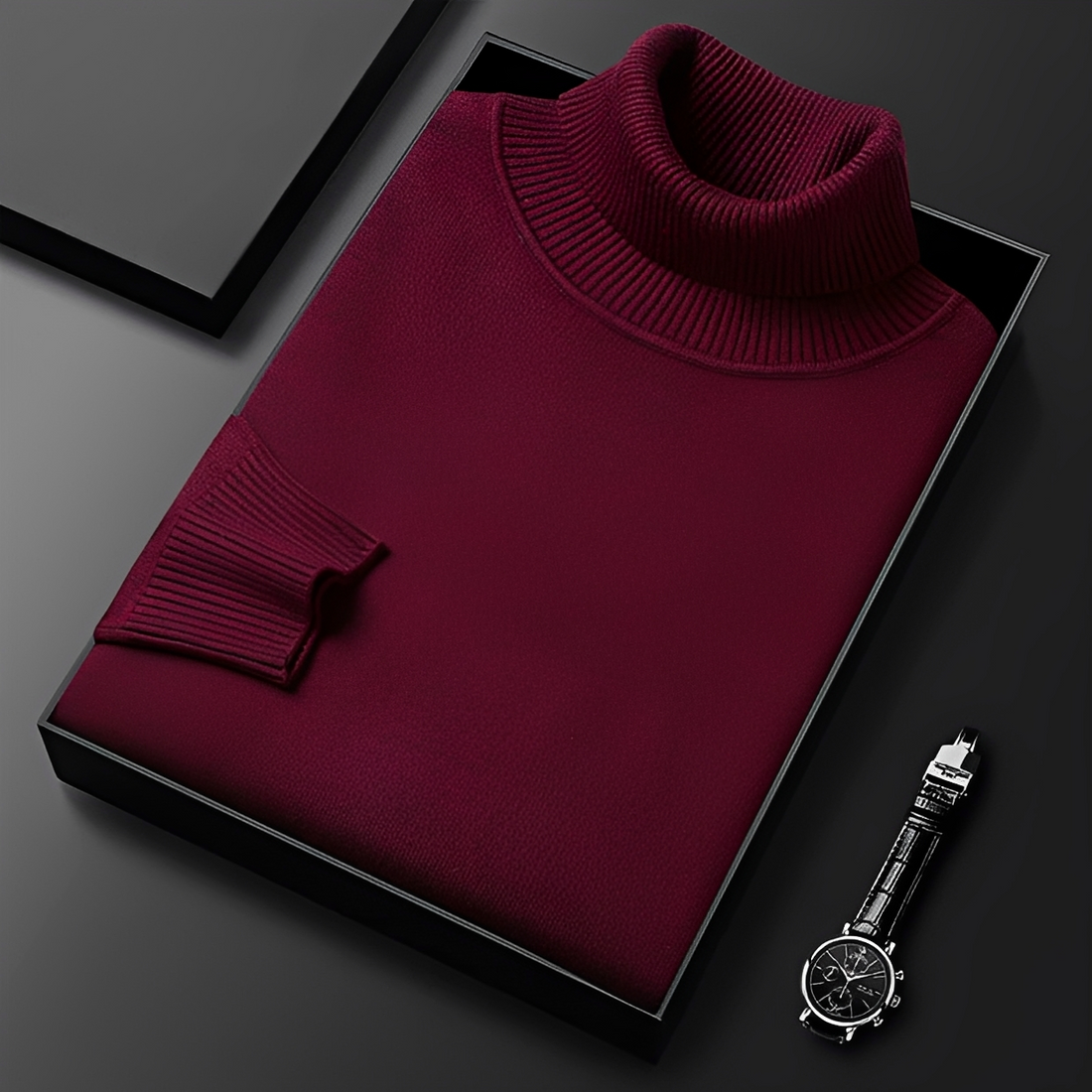 Patrick - Suéter de cuello alto elegante y suave