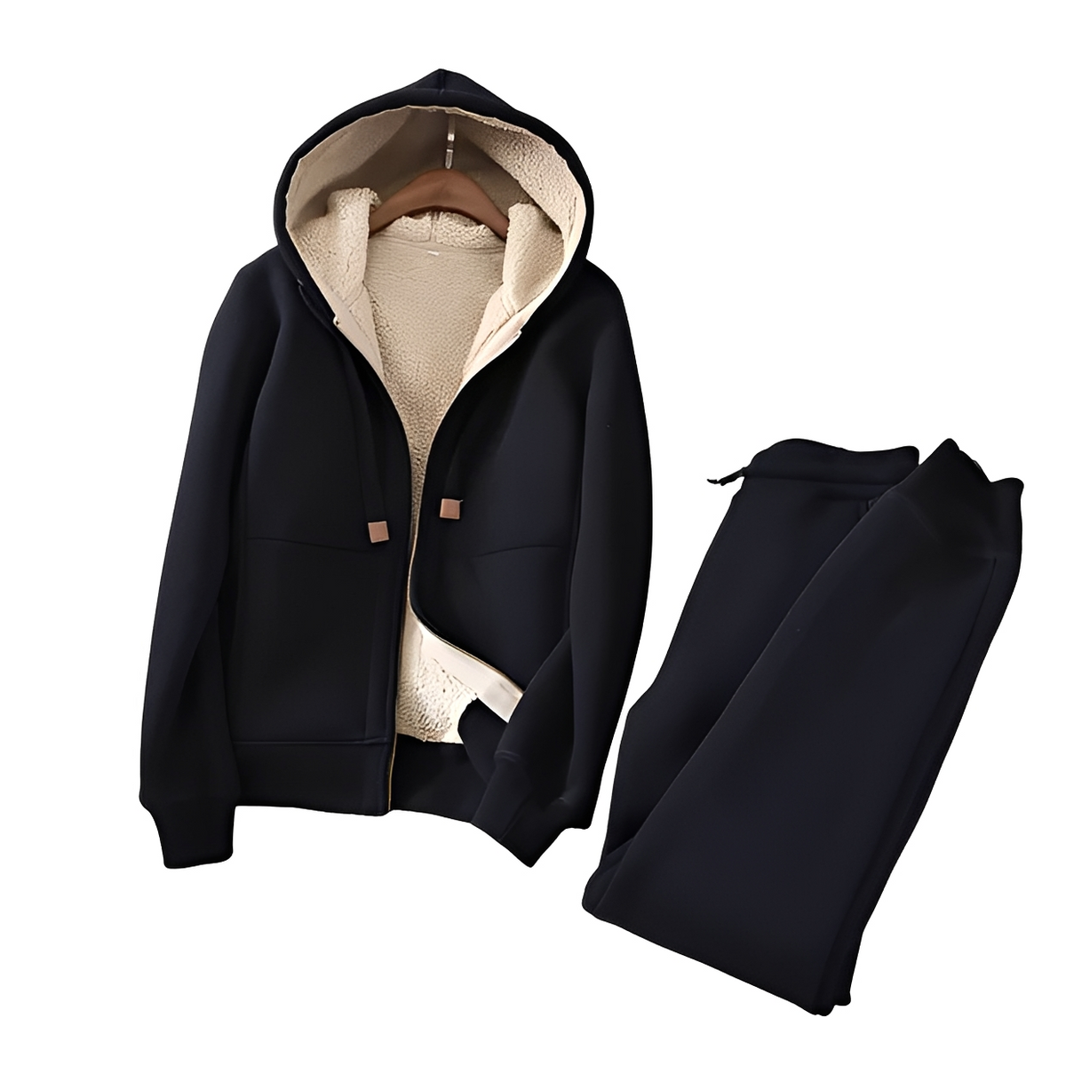 Andy - Conjunto de sudadera con capucha cálida y pantalón