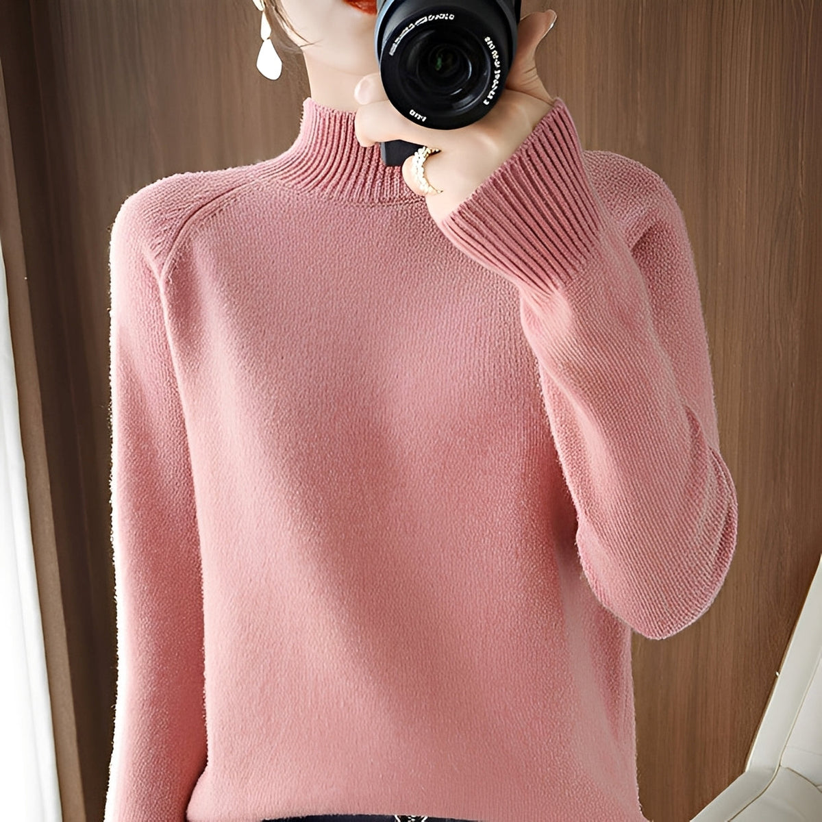 Hannie - Suéter de cuello alto elegante y acogedor