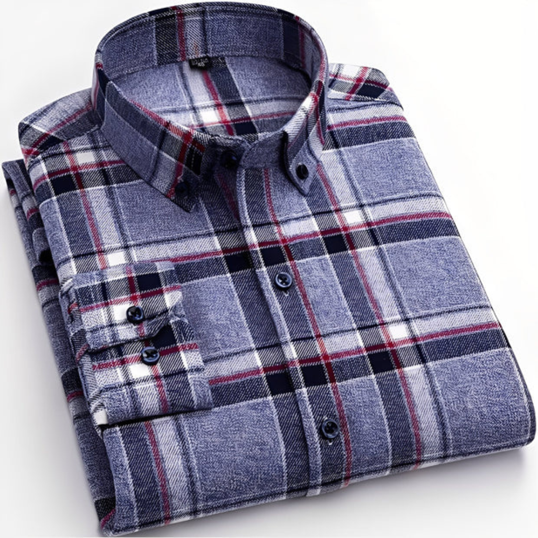 Nikollas - Camisa a cuadros informal de manga larga