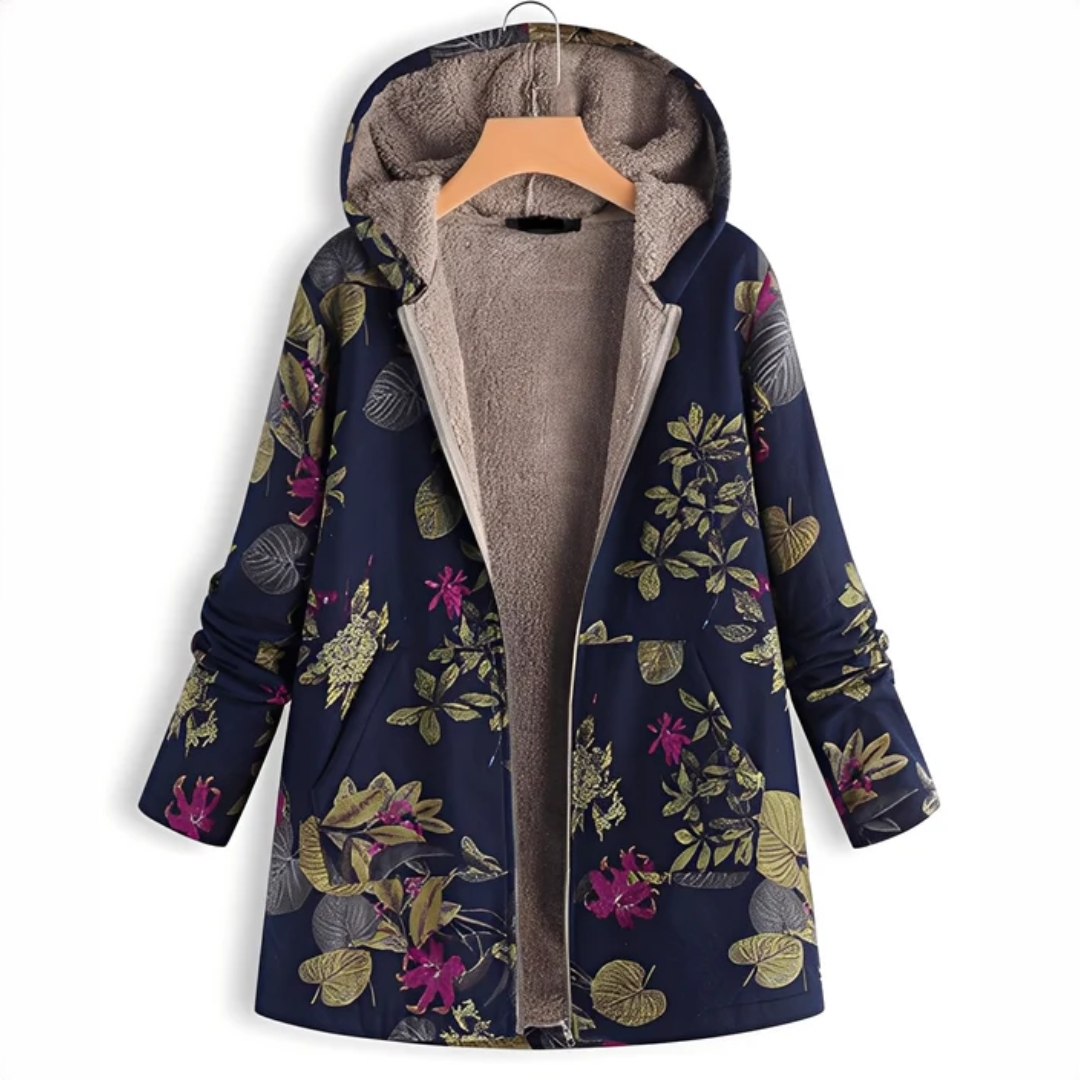 Jaslene - Chaqueta clásica y cálida con capucha