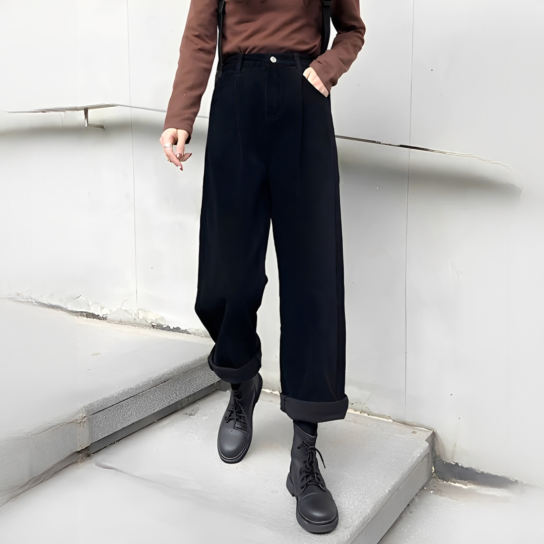 Shelbie - Pantalones clásicos de pierna ancha