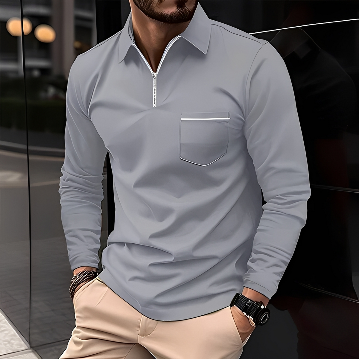 Bernard - Camisa robusta de manga larga