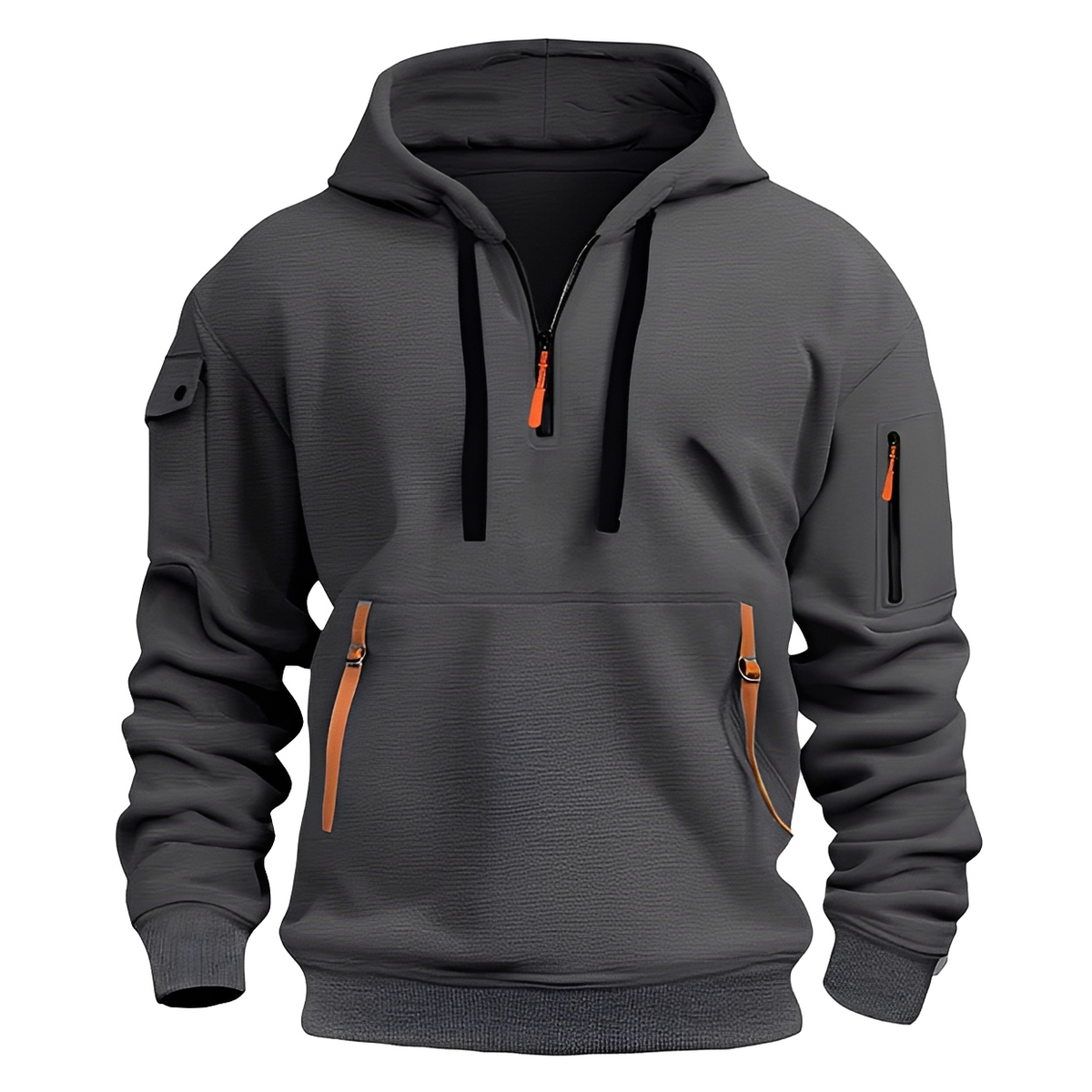 Burton - Sudadera con capucha cómoda de media cremallera