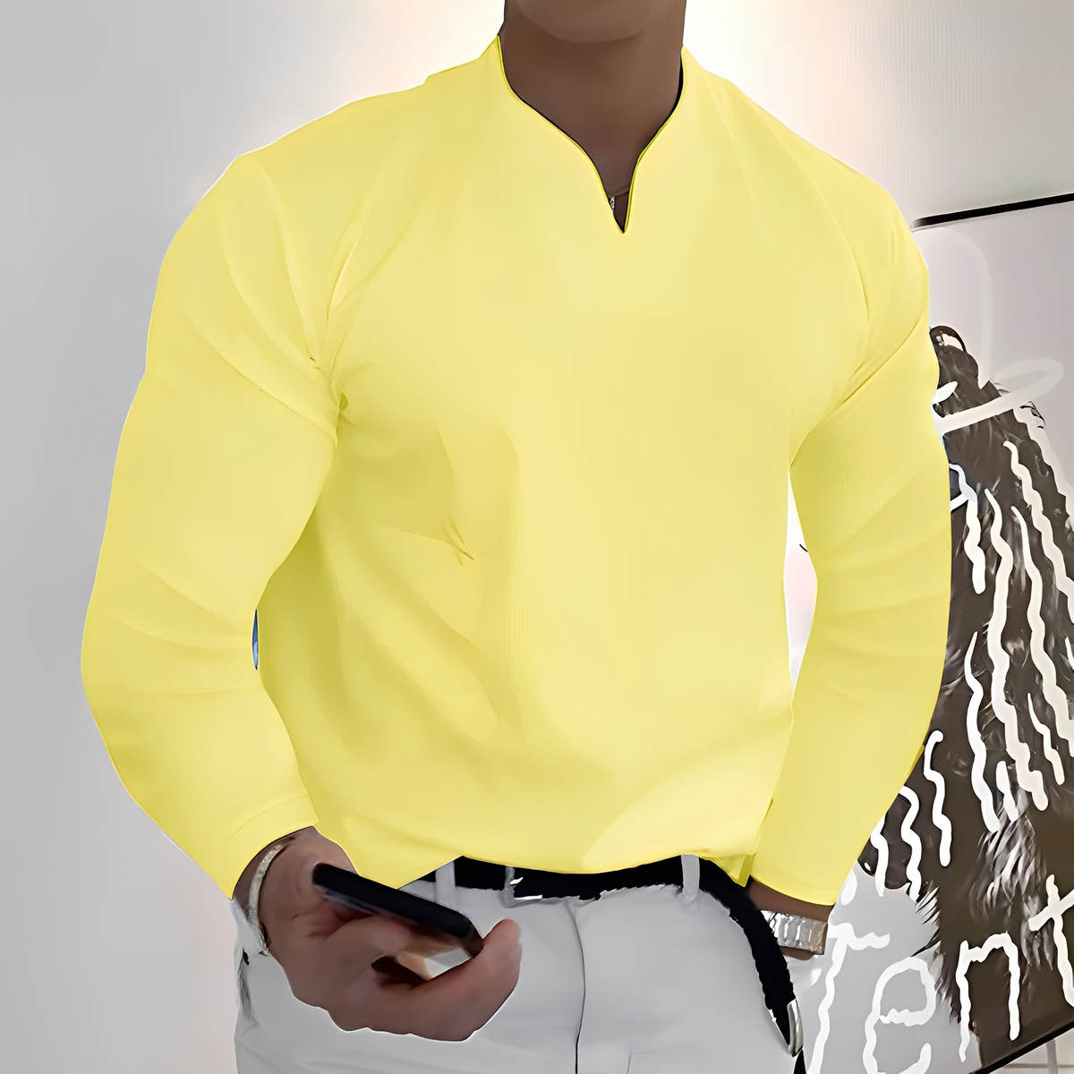 Corentin - Camisa de manga larga, suave y cálida