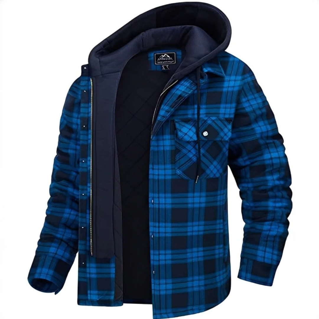 Cole - Chaqueta de cuadros acogedora