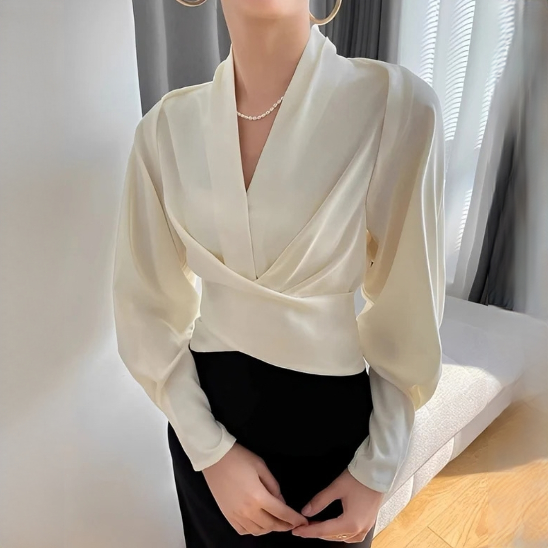 Annora - Blusa elegante y chic de manga larga