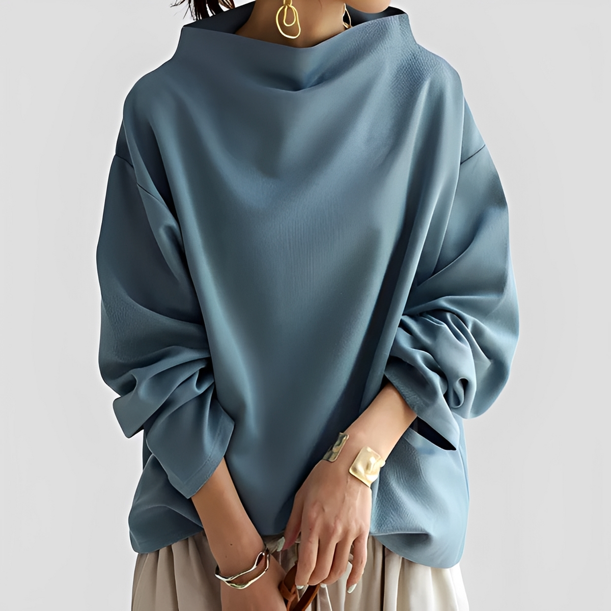 Romayne - Suéter de cuello alto elegante y chic