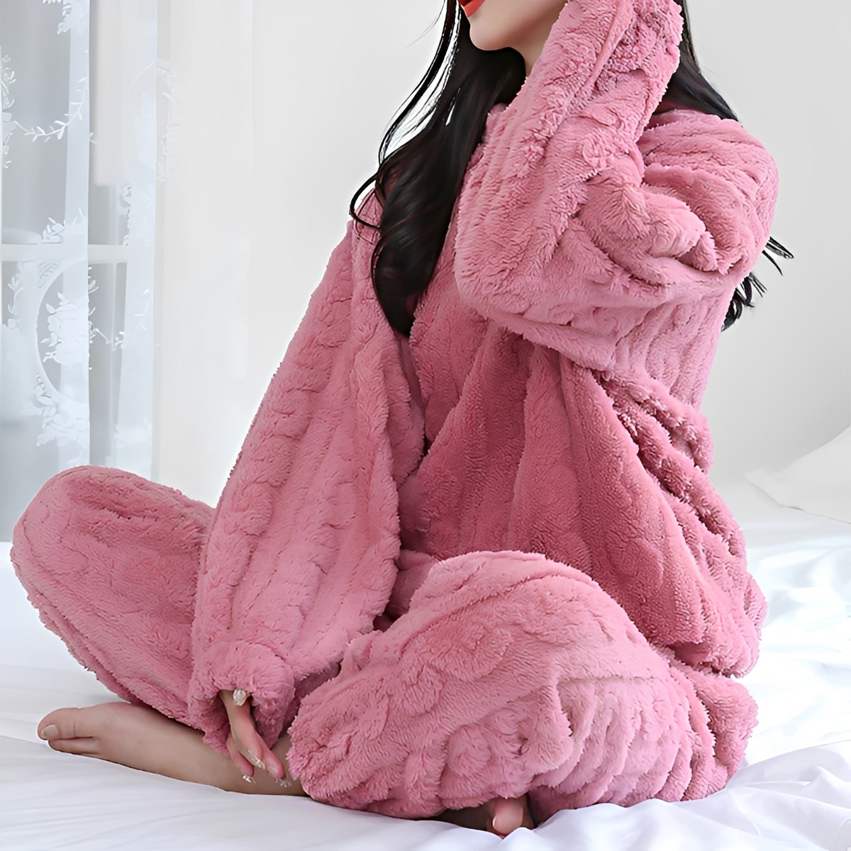 Melysa - Conjunto de pijama acogedor y cómodo