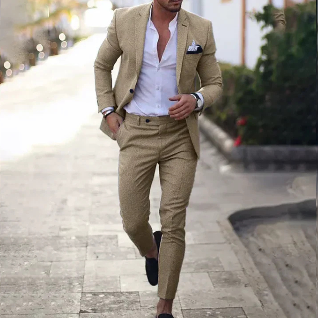 Asher - Conjunto de traje con pantalón, estilo casual