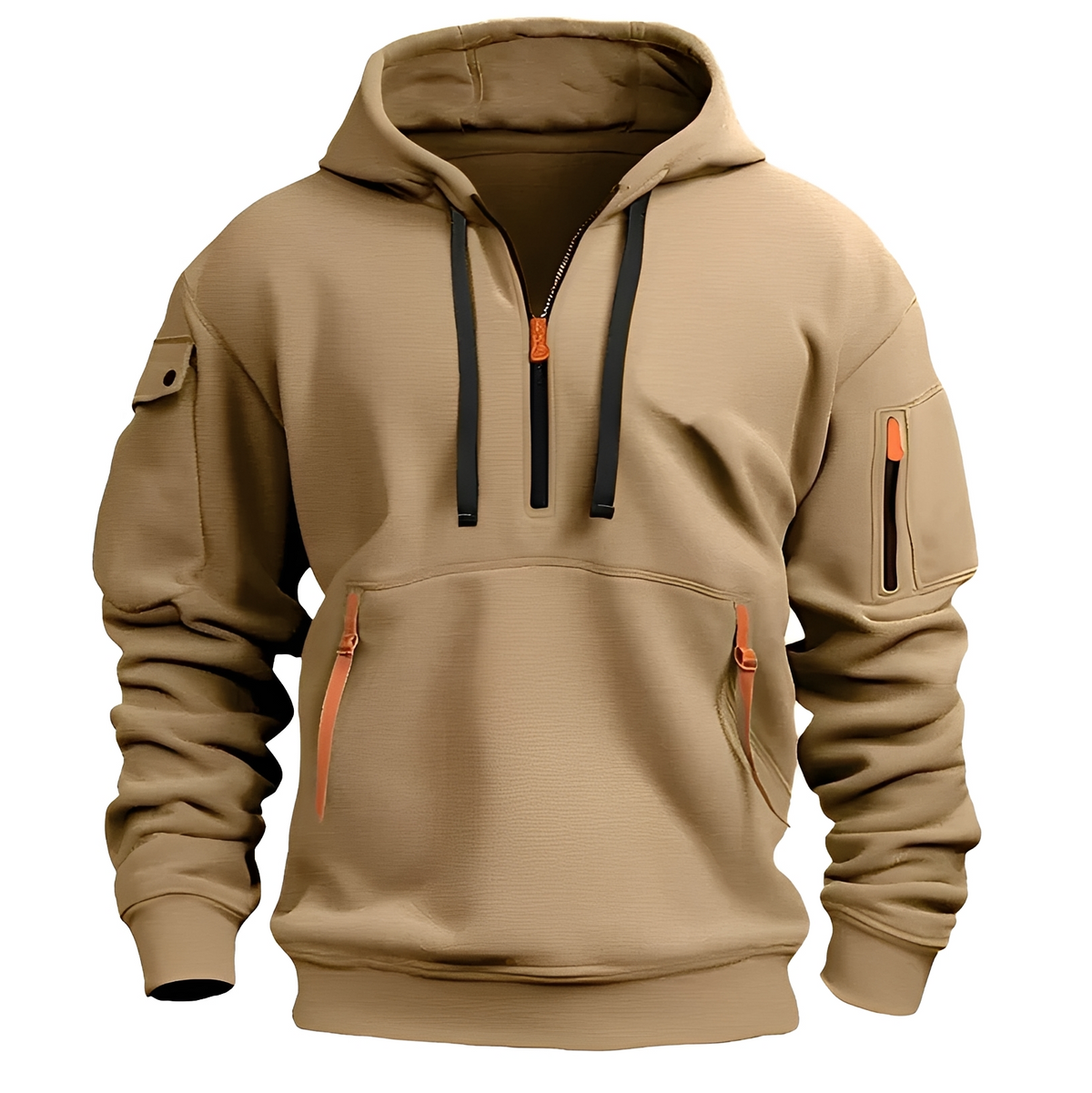 Norton - Sudadera con capucha robusta con media cremallera