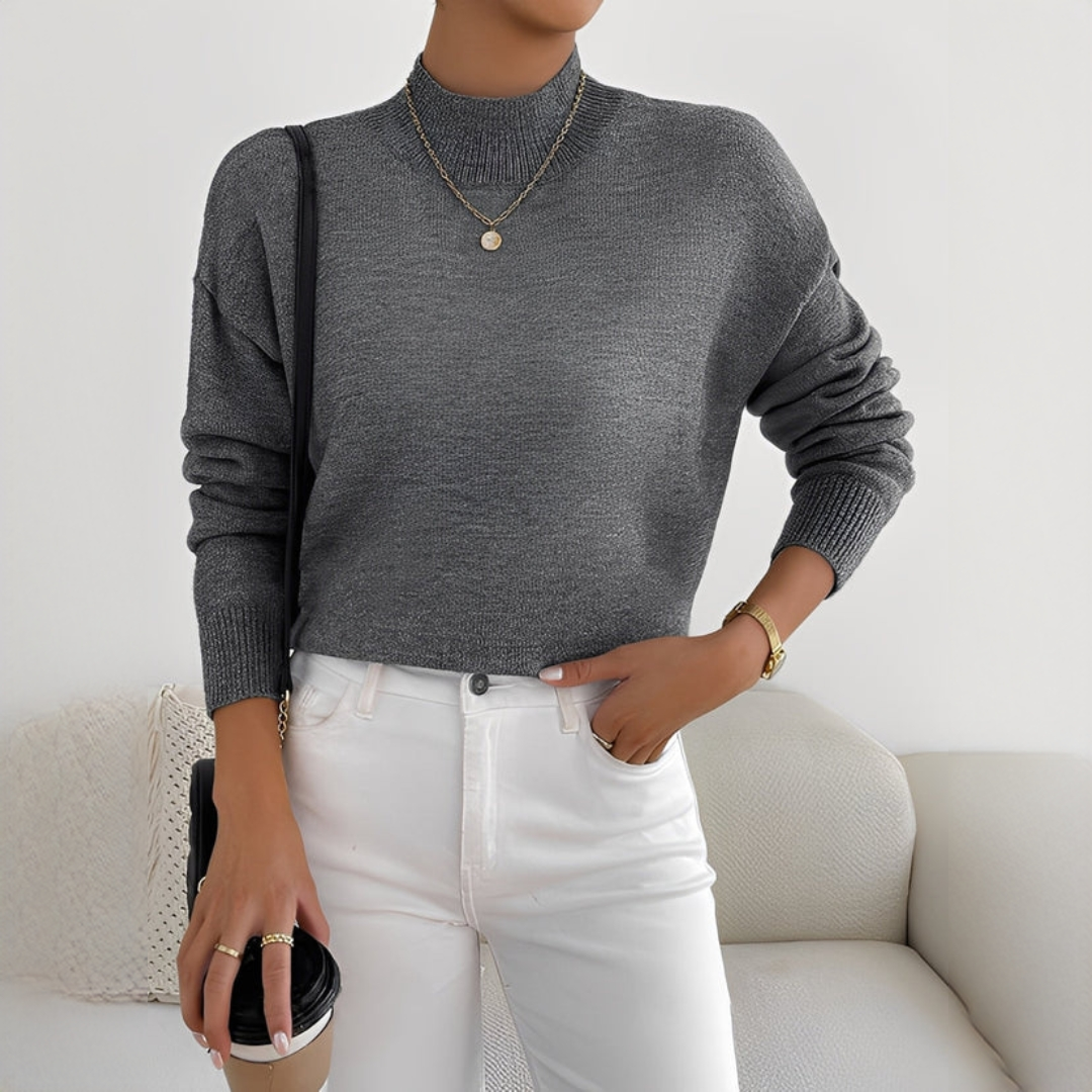Rosbell - Suéter de cuello alto elegante y chic