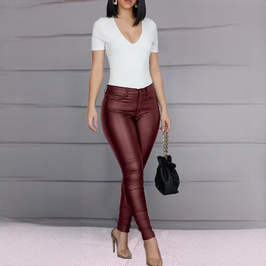 Dina - Pantalones elegantes y chic de corte slim