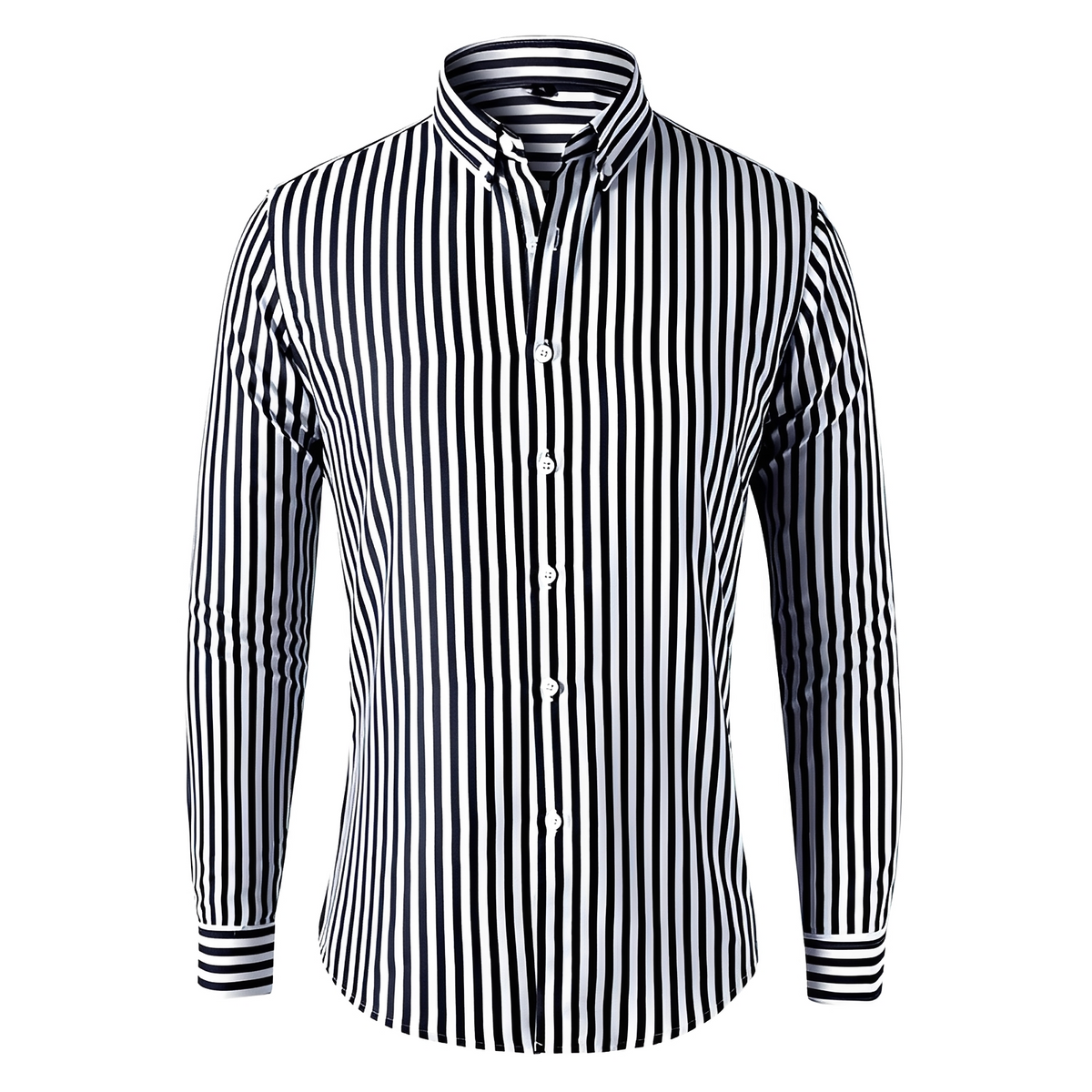 Dennis - Camisa de manga larga con rayas y ajuste relajado