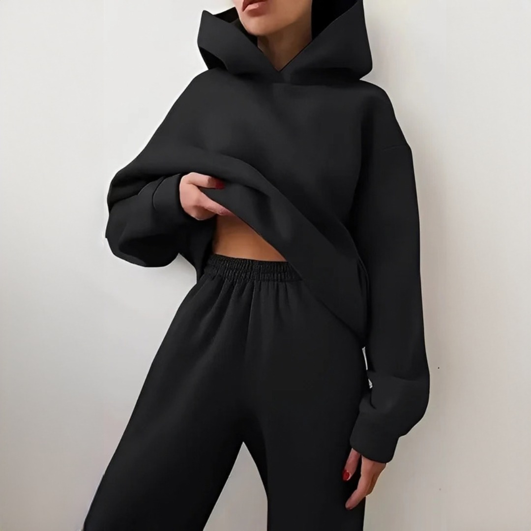 Adelia - Juego de sudadera con capucha cómodo y cálido