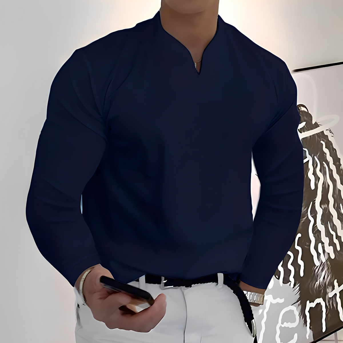 Corentin - Camisa de manga larga, suave y cálida