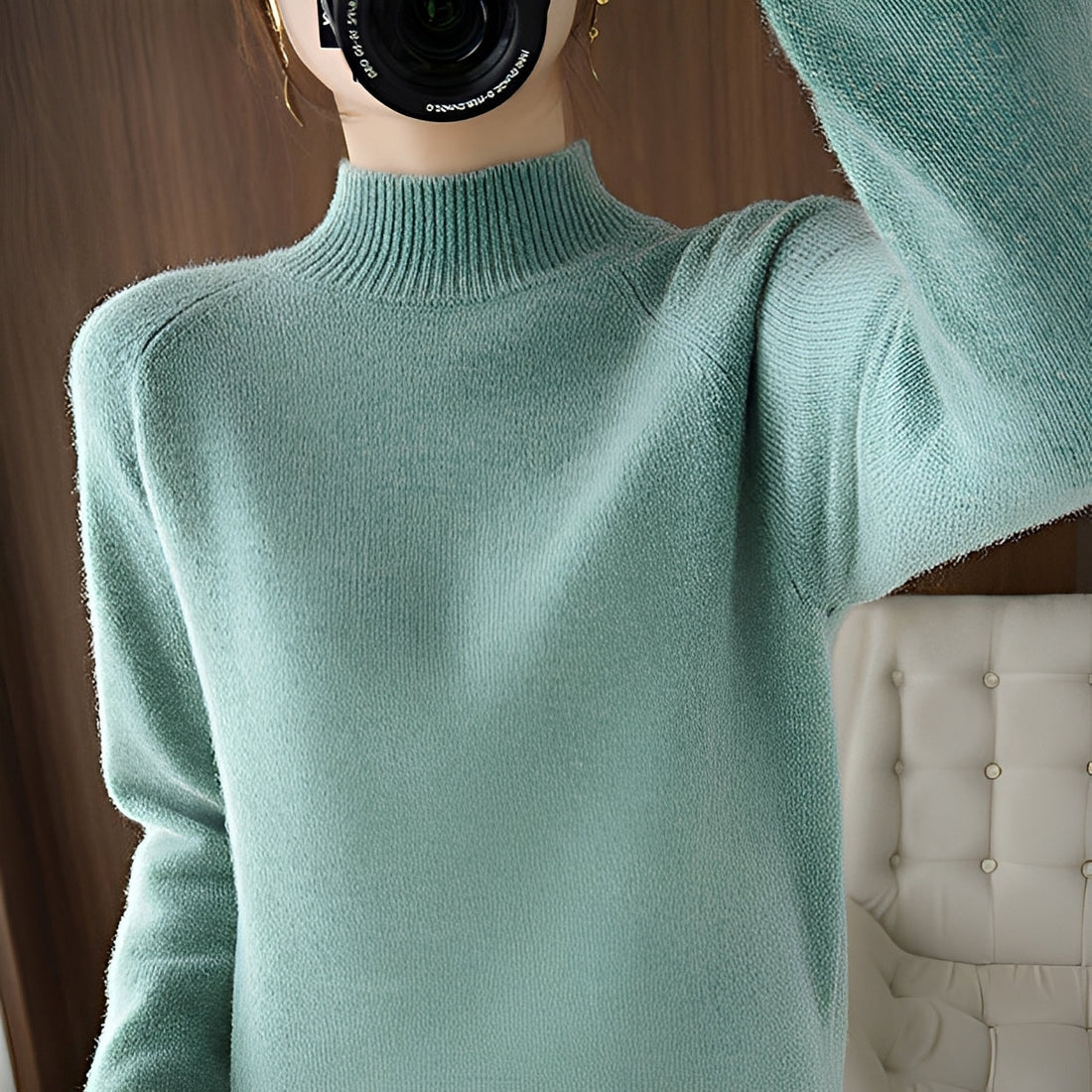 Hannie - Suéter de cuello alto elegante y acogedor