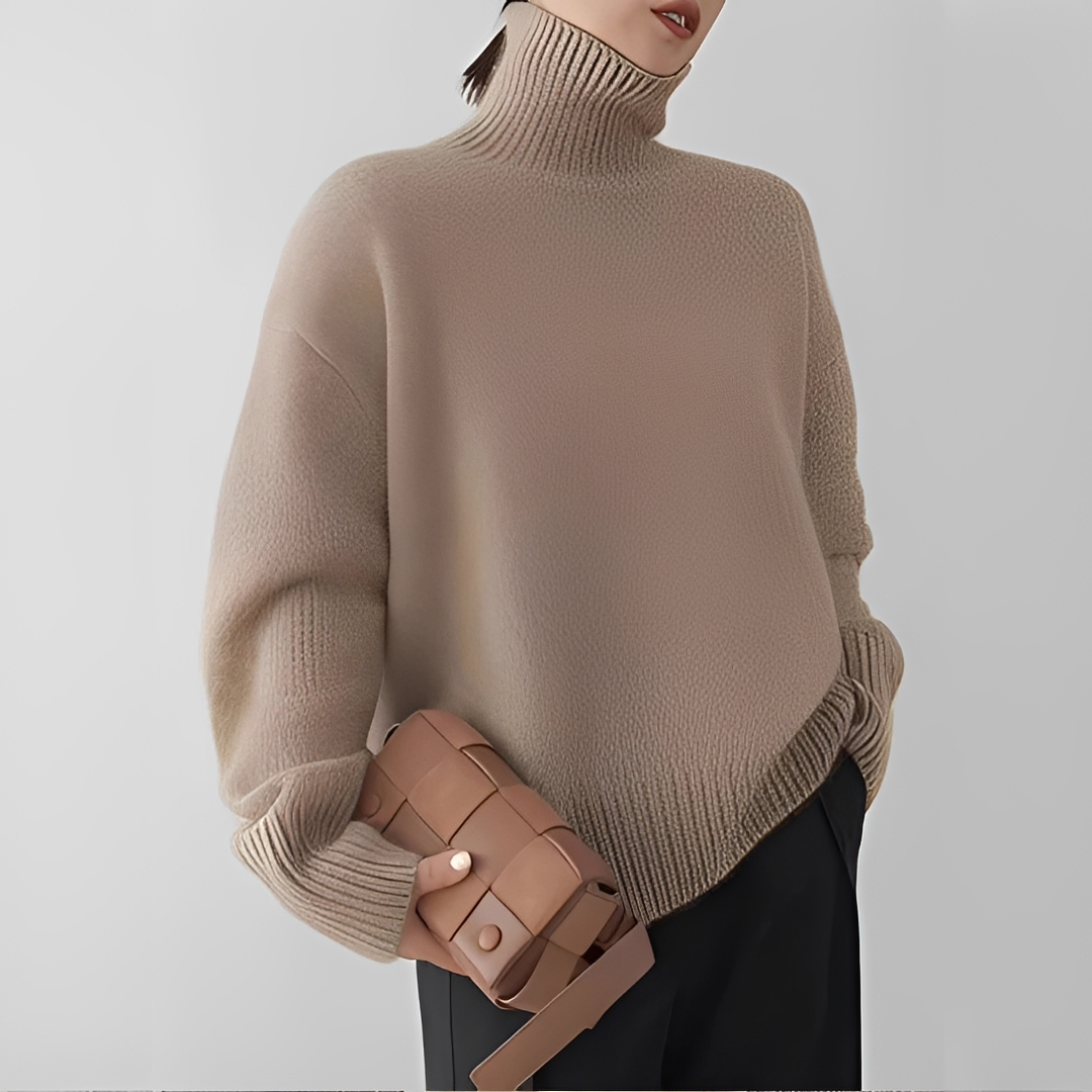 Adiene - Suéter de cuello alto elegante y acogedor