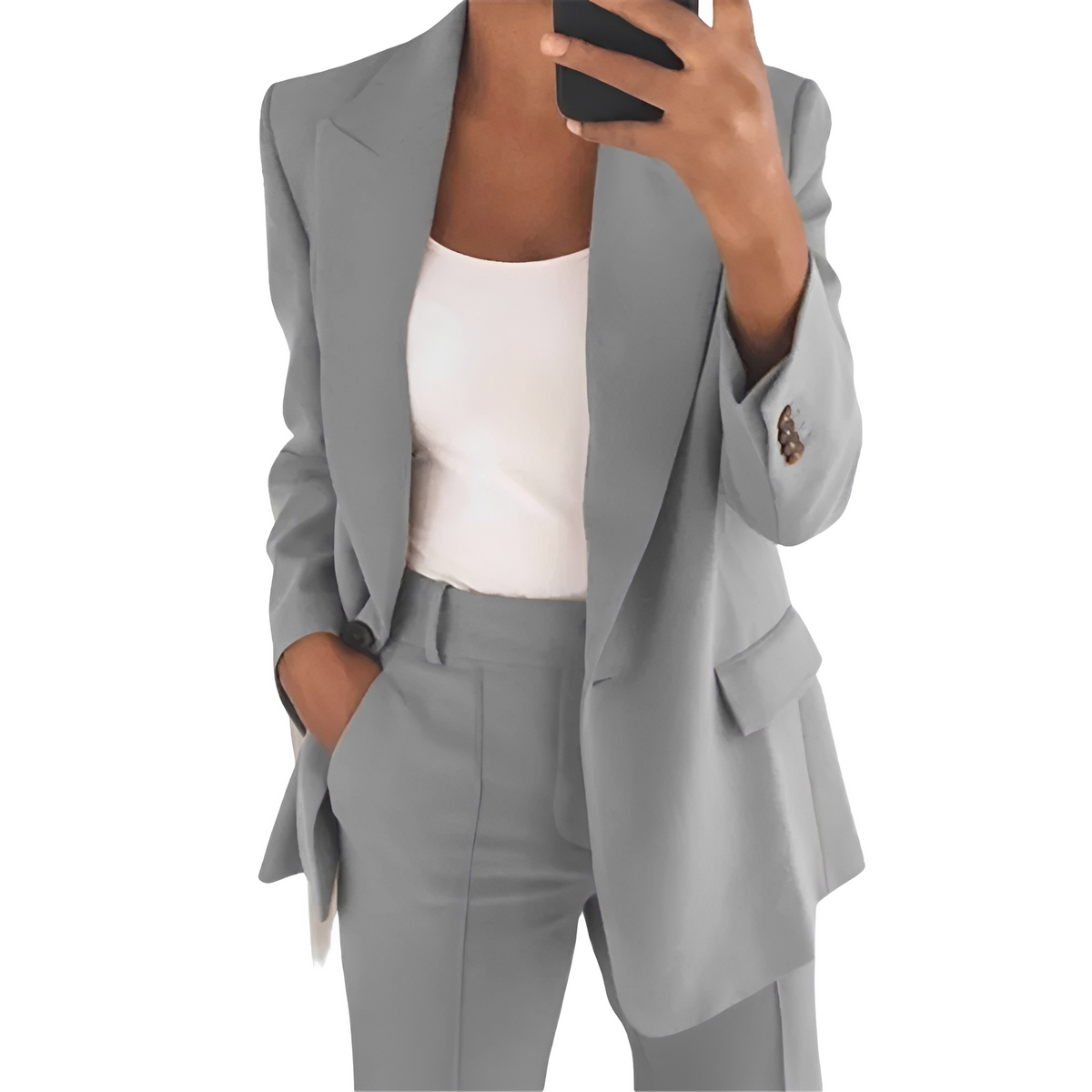 Johara - Conjunto casual compuesto por blazer y pantalón