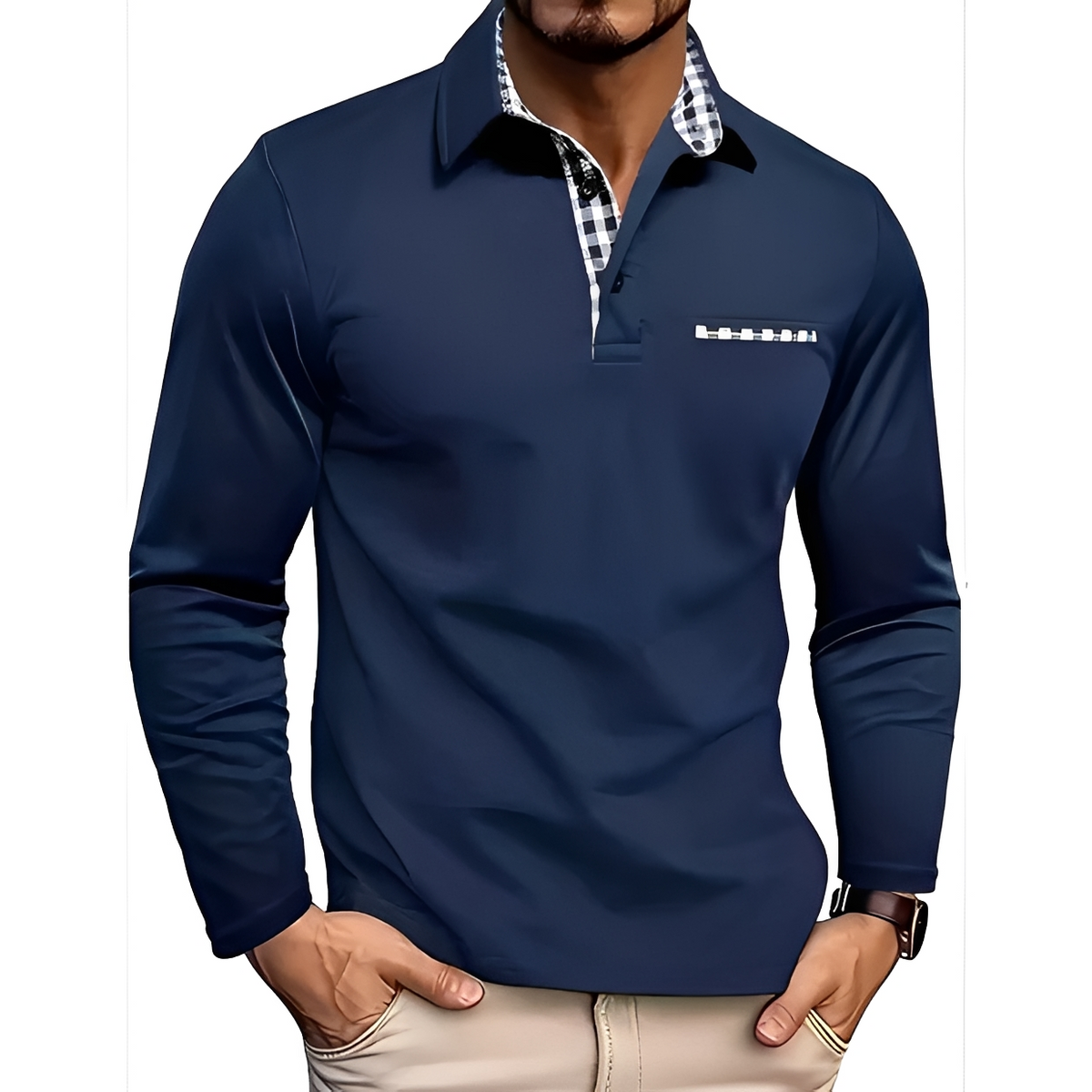 Shael - Camisa de manga larga clásica y cálida