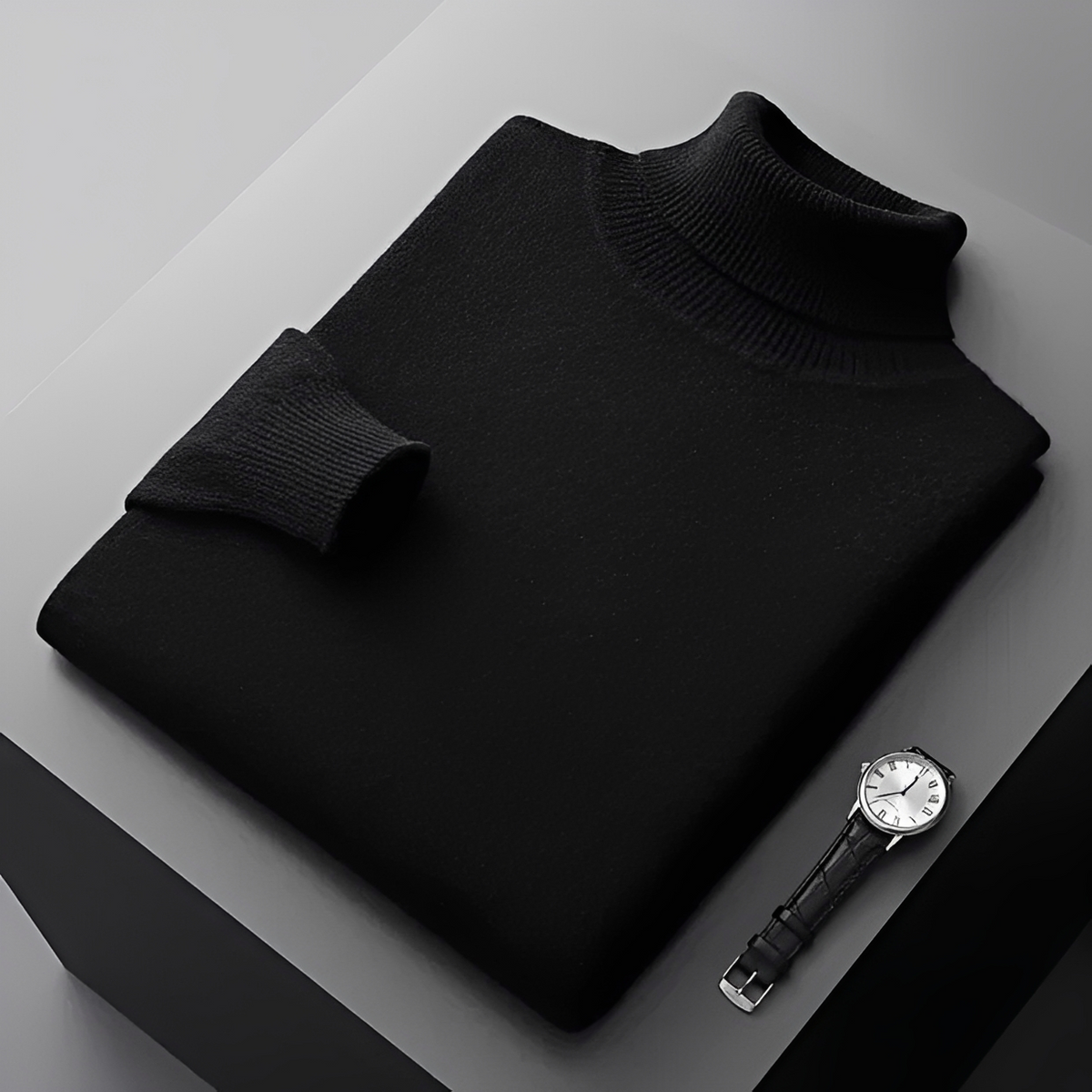 Jasper - Suéter de cuello alto clásico y cálido