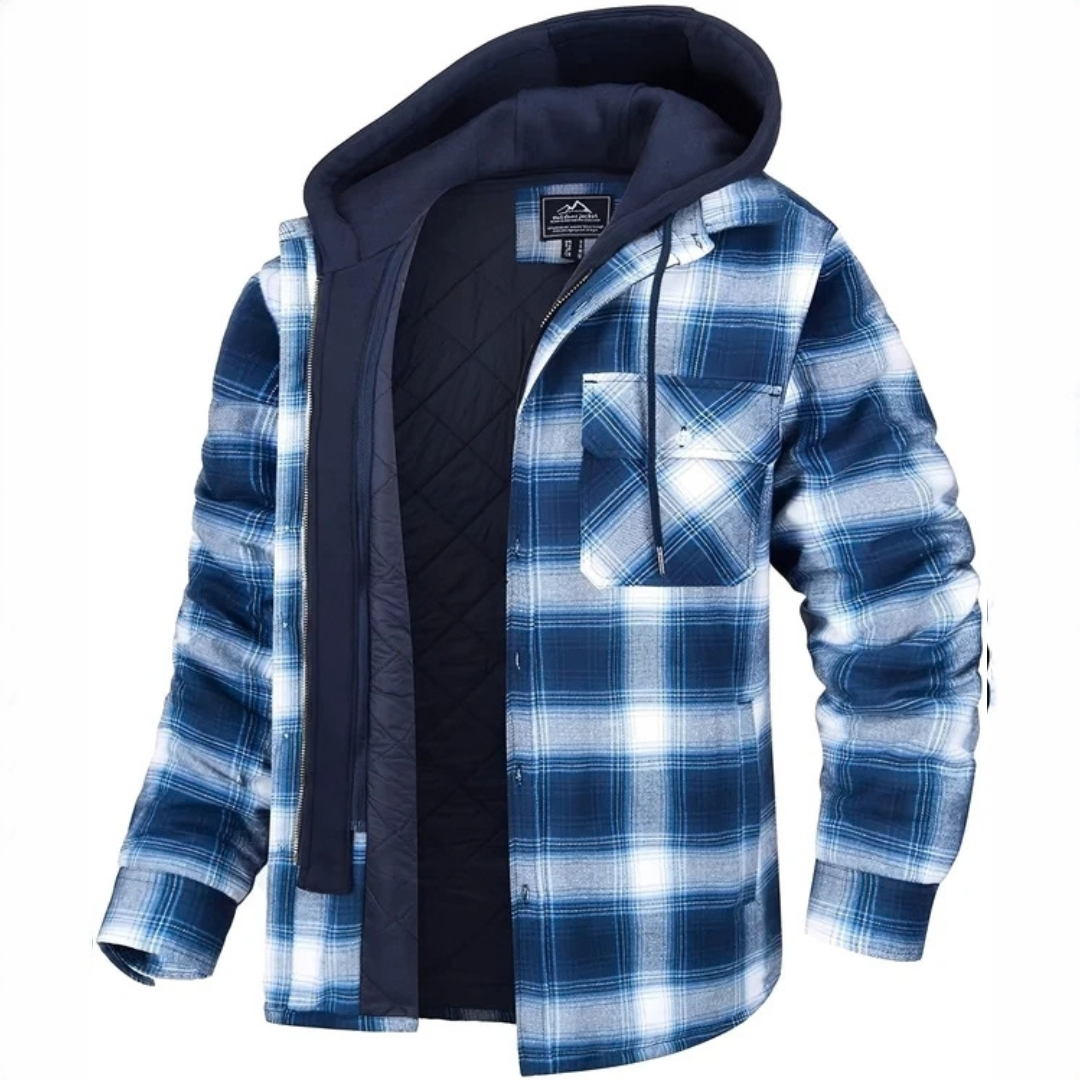 Cole - Chaqueta de cuadros acogedora