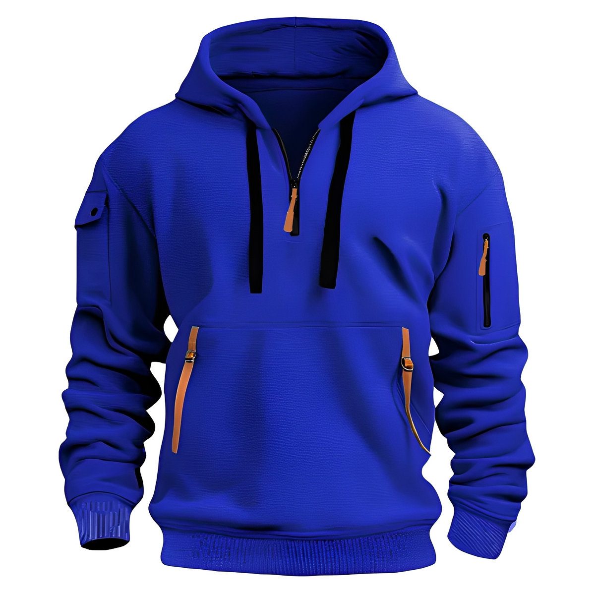 Norton - Sudadera con capucha robusta con media cremallera