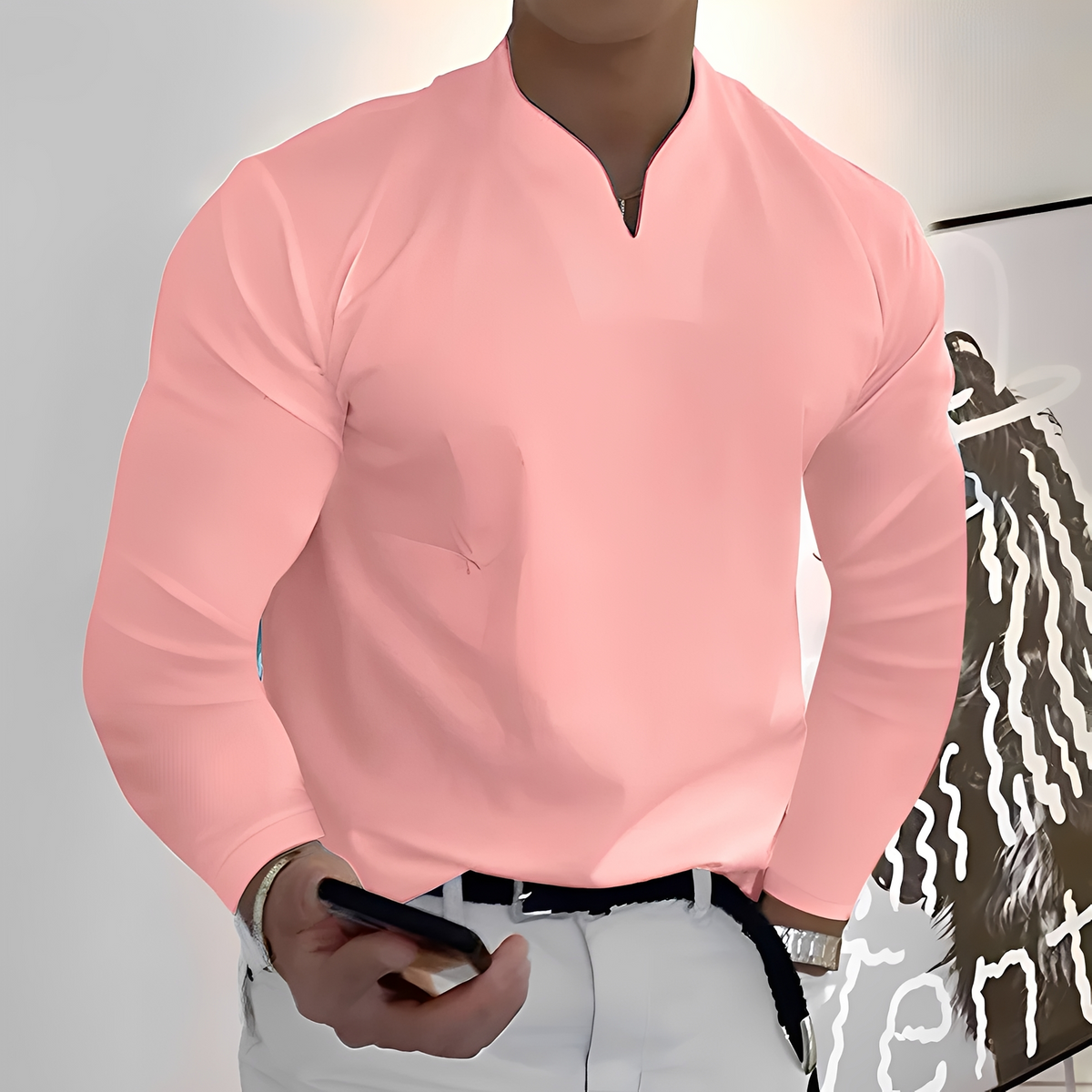 Corentin - Camisa de manga larga, suave y cálida
