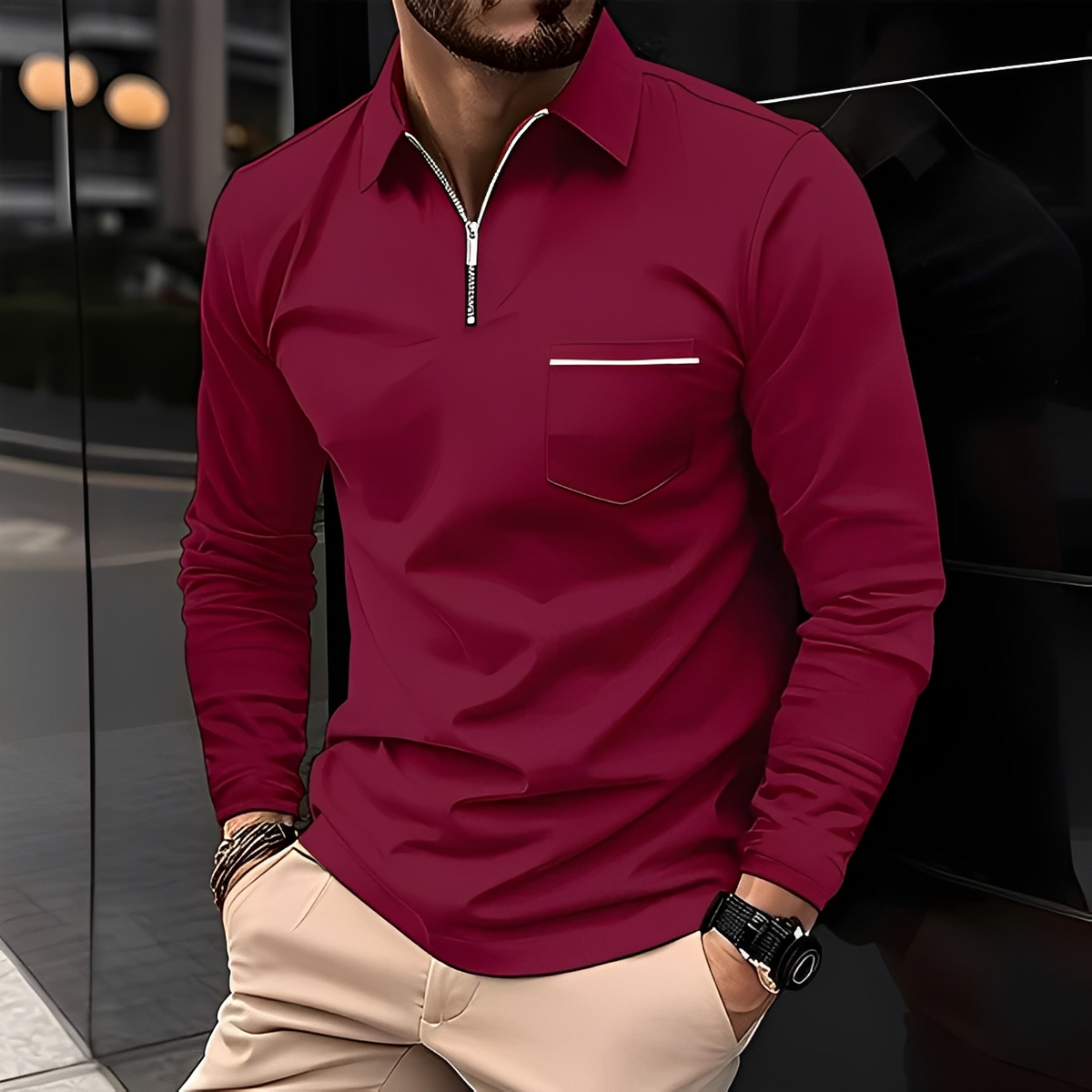 Randelle - Camisa casual de manga larga