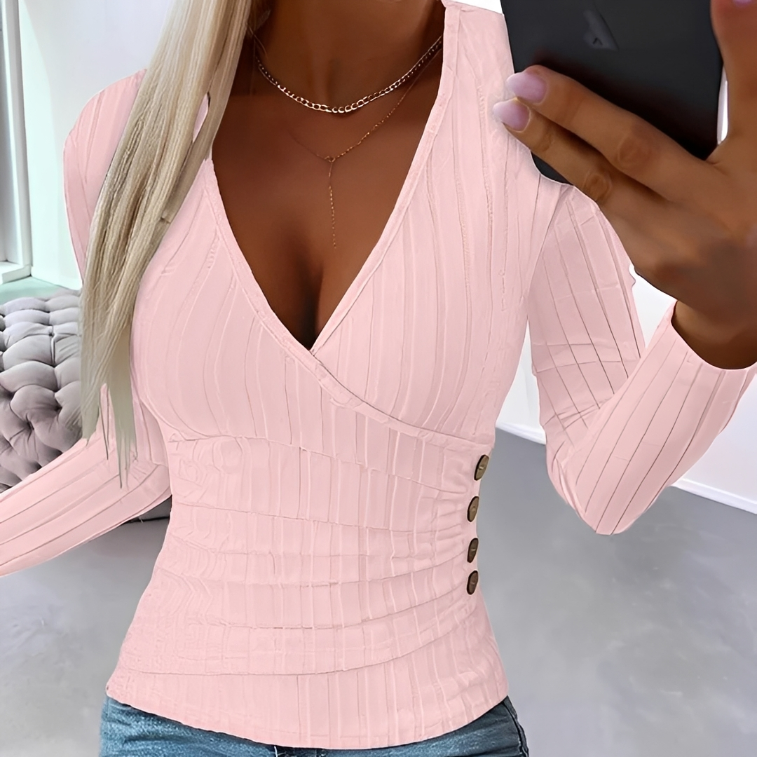 Annie - Suéter elegante y acogedor con cuello en V