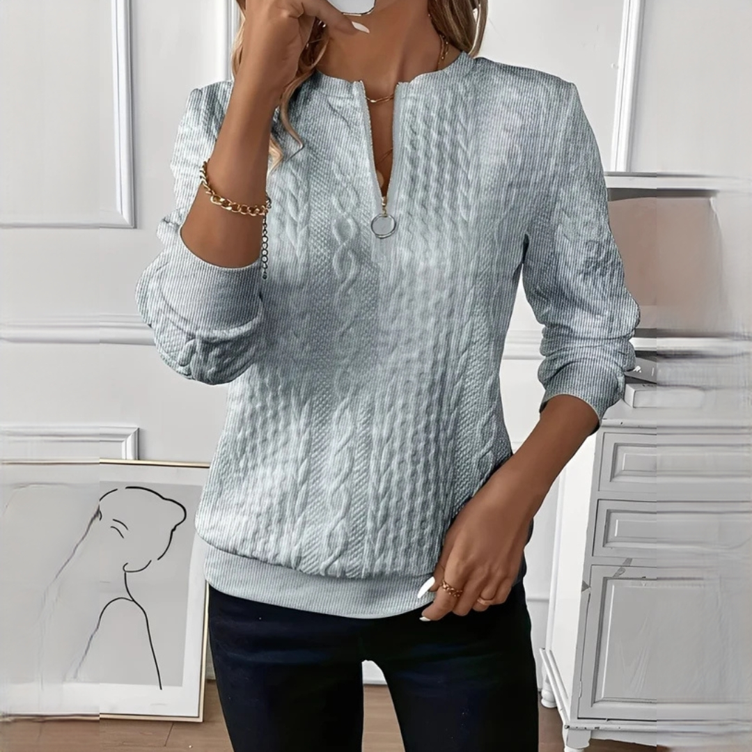 Hedie - Suéter con cremallera elegante y chic